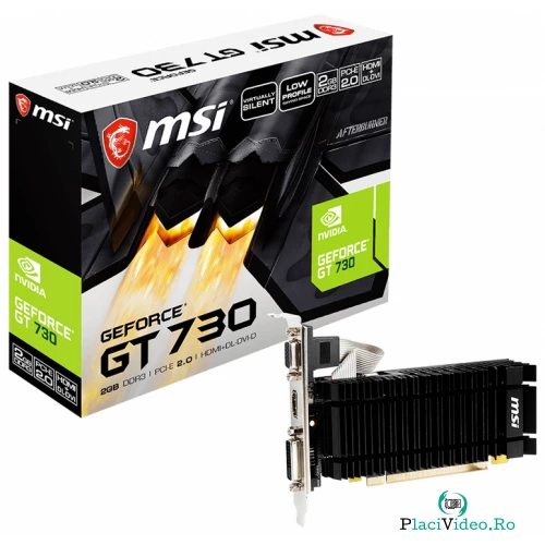 MSI Placa video MSI nVidia GeForce GT 730 Low Profile V1 2GB, GDDR3, 64bit