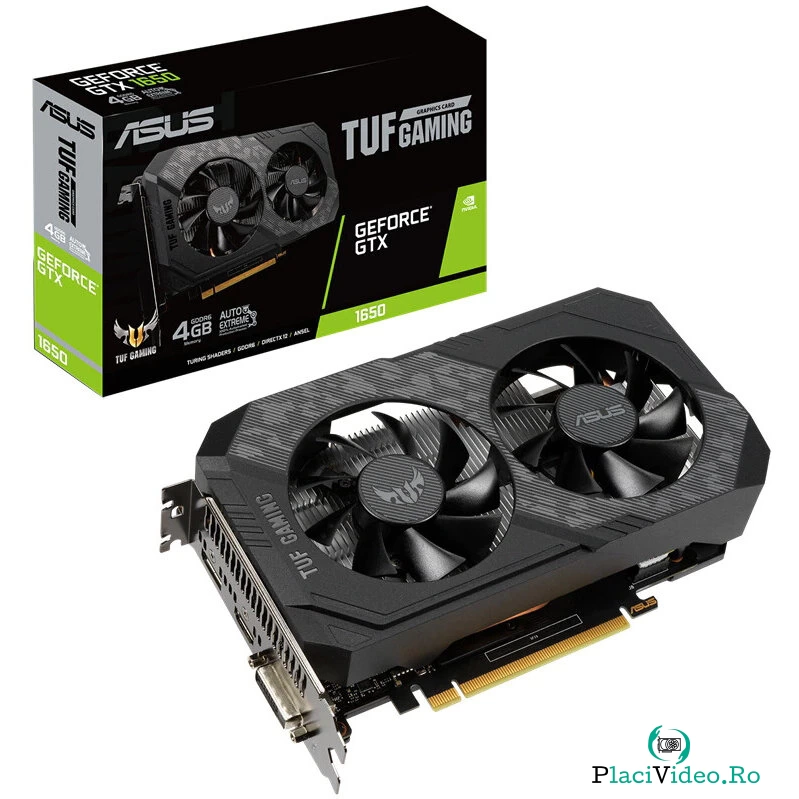 Asus Placa video ASUS TUF Gaming GeForce® GTX 1650, 4GB GDDR6, 128-bit