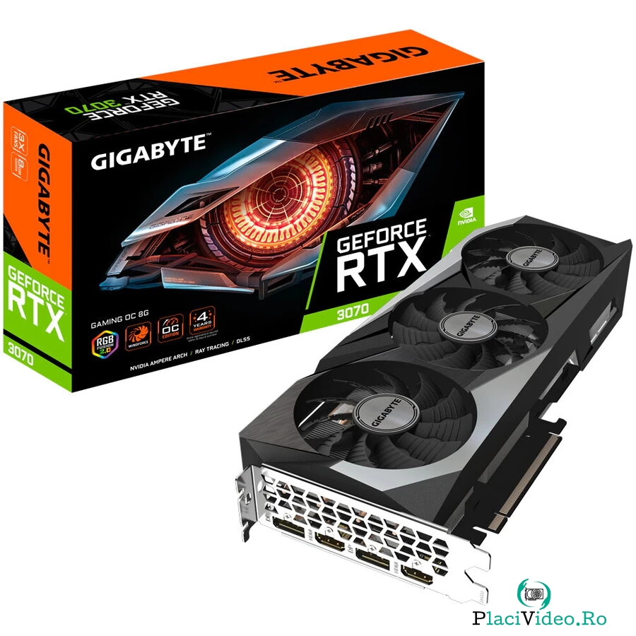 Gigabyte Placa video Gigabyte GeForce® RTX™ 3070 GAMING OC 2.0 LHR, 8GB GDDR6, 256-bit
