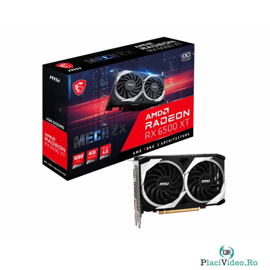 MSI MSI Placa video Radeon RX 6500 XT MECH 2X 4G OC, 4GB GDDR6 64bit