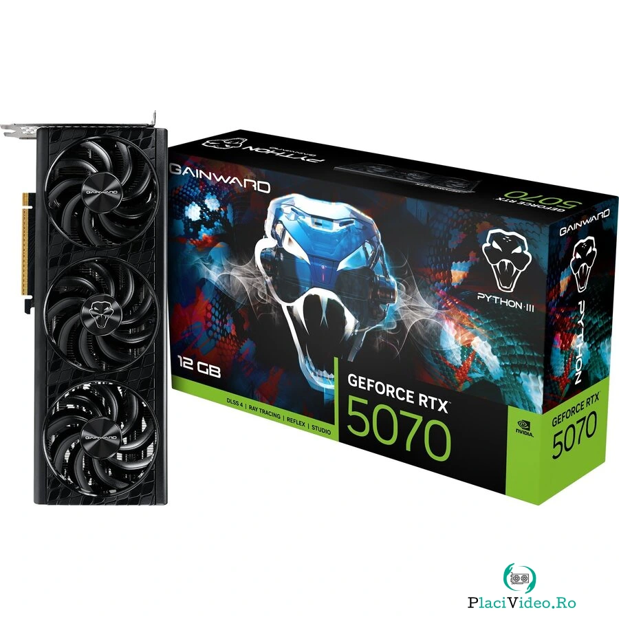 Placa video GeForce RTX 5070 Python III (DLSS 4, 3x DisplayPort, 1x HDMI 2.1)